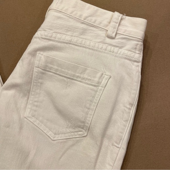 Rachel Comey White Lightly Distressed Straight Leg Jeans Size 8 - Picture 2 of 13